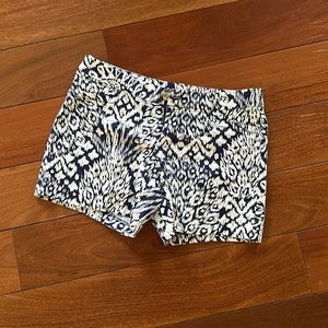 Lilly Pulitzer Navy and White Patterned Women Shorts